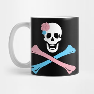 Trans Pride Skull and Crossbones Mug